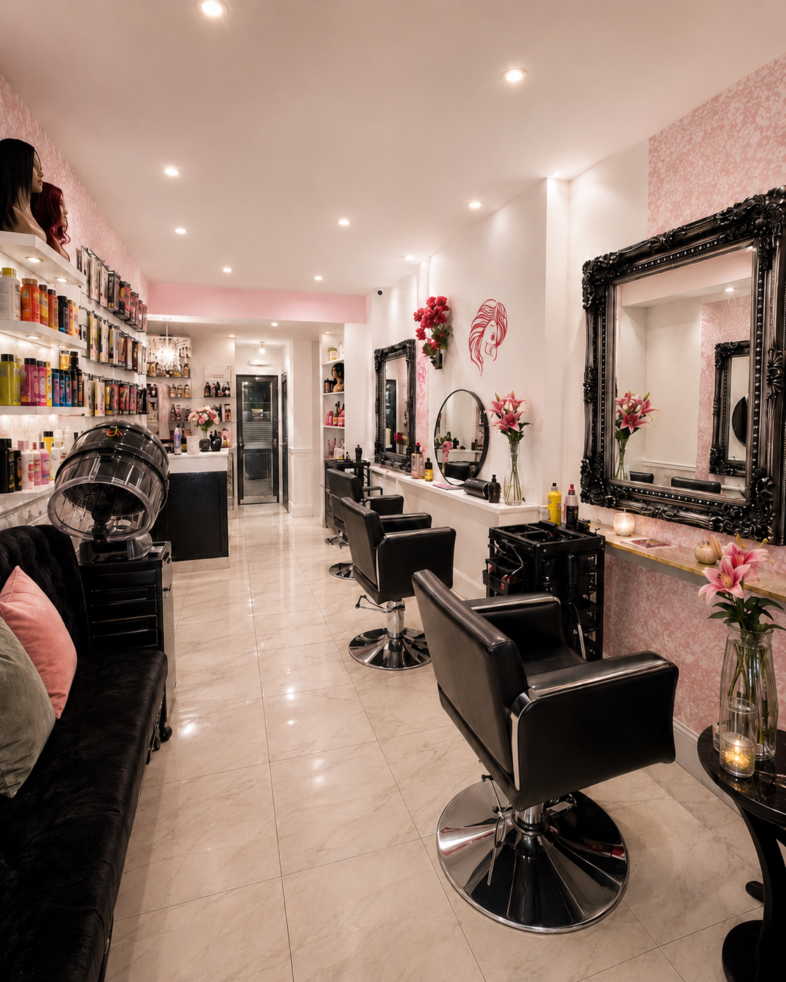 MJ Hair Products salon, Dalston London