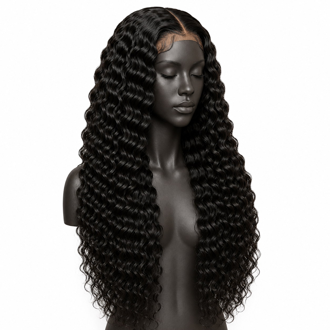 24 Inch Deep Wave Closure Wig
